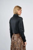 ANA VARGAS - Jaqueta Mel Basic Mr Couro Preto