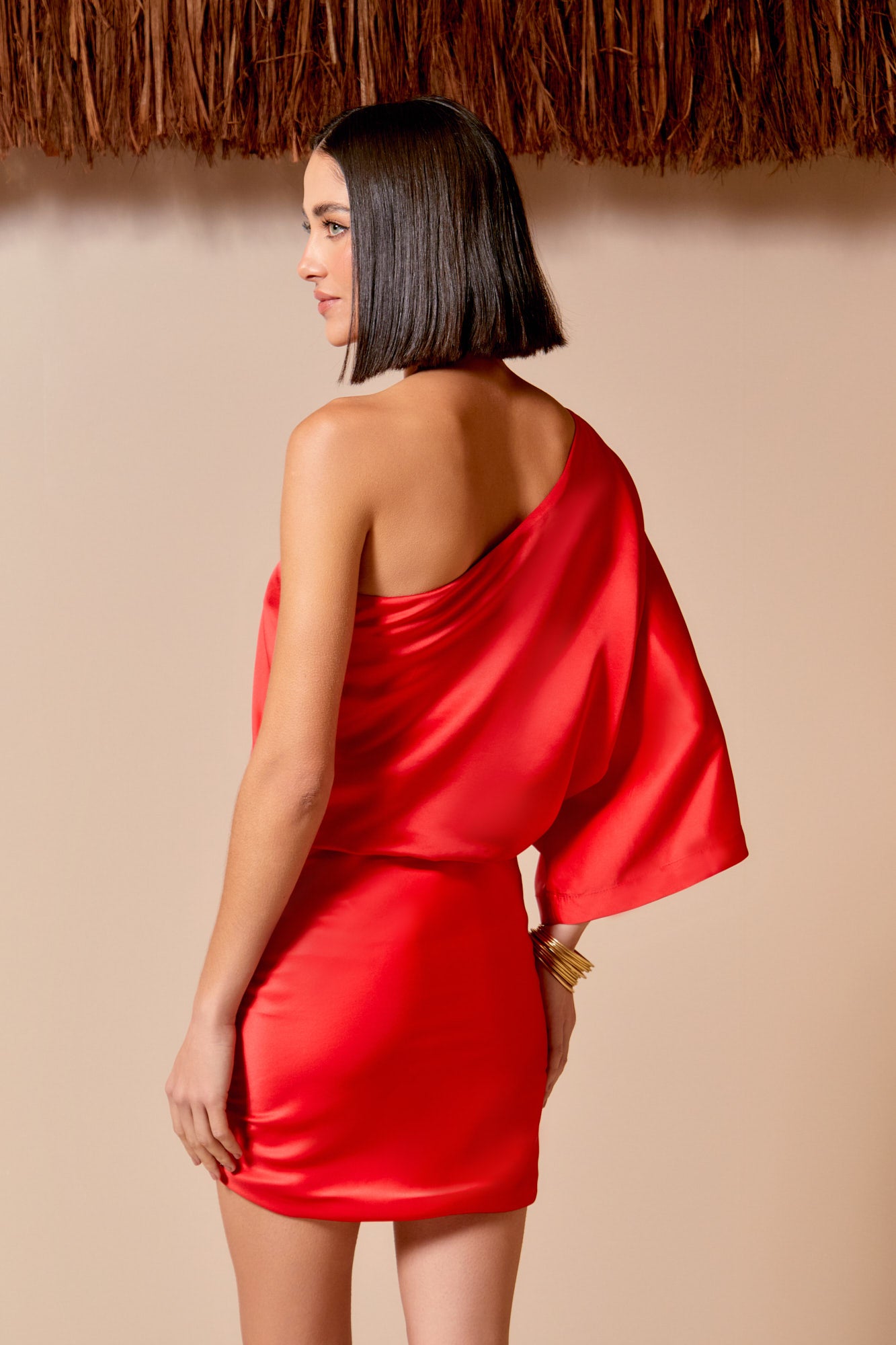 Vestido Curto Vestido Com Saia Drapeada AGILITÀ Vestido Curto Um