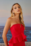 AGILITÀ - Vestido Curto Hilary Babado red