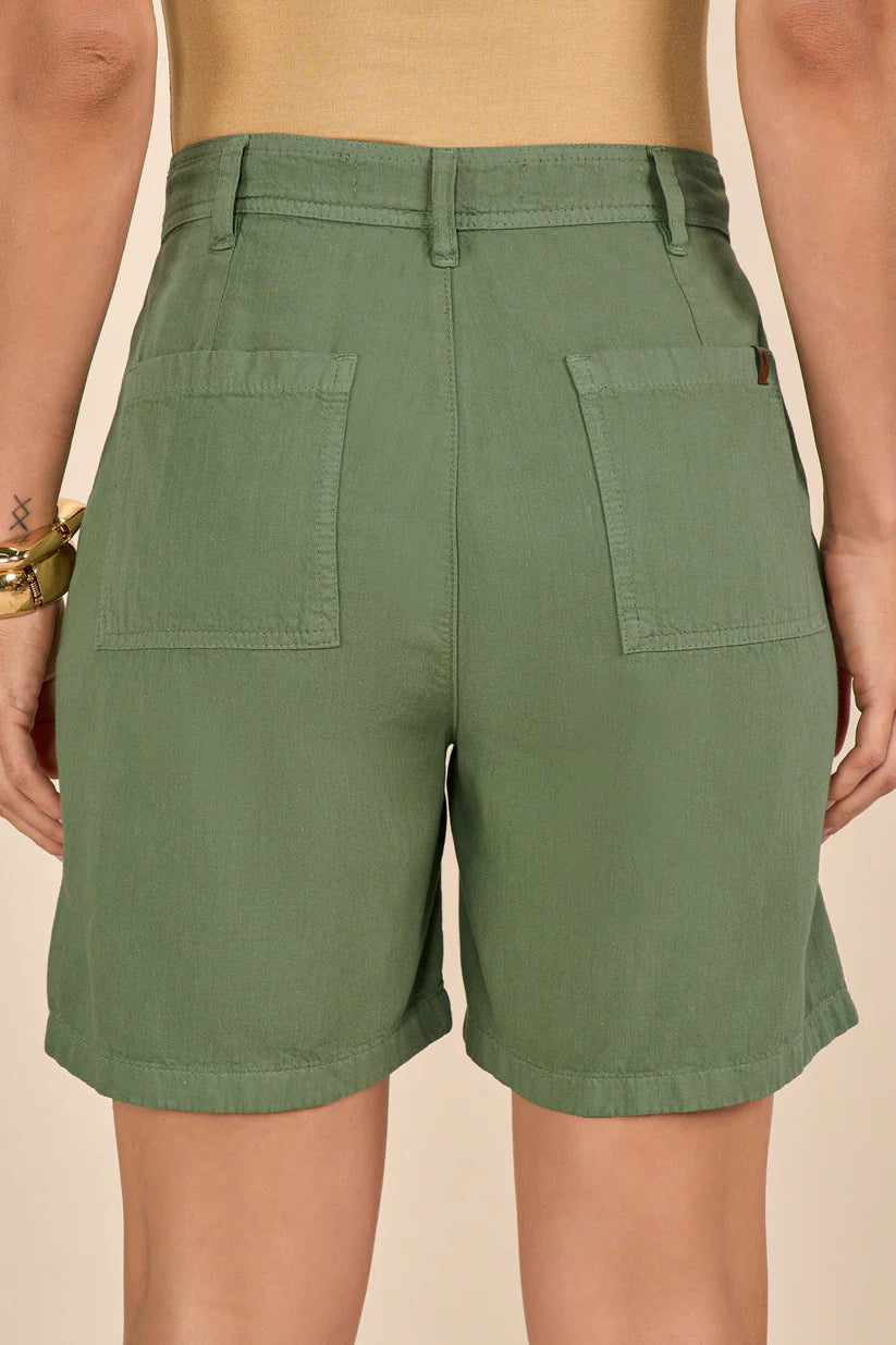 SCALON - Bermuda Viscose Midi Verde