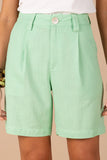 SCALON - Bermuda Viscose Midi Verde Maça