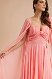 ANA VARGAS - Vestido Longo Mariza Rosa
