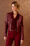 AGILITÀ - Camisa Babados Volant Bordeaux