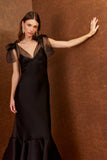 AGILITÀ - Vestido Mídi Alça Laço Preto