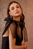 AGILITÀ - Vestido Mídi Alça Laço Preto