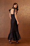 AGILITÀ - Vestido Mídi Alça Laço Preto