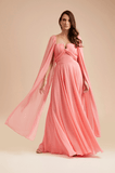 ANA VARGAS - Vestido Longo Mariza Rosa