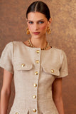 AGILITÀ - Vestido Curto Rustic Botões Brulee