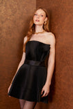 AGILITÀ - Vestido Curto Plissado Preto