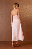 AGILITÀ - Vestido Mídi Decote Pregas Macaron