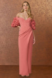 AGILITÀ - Vestido Longo Manga Flores Blush