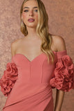 AGILITÀ - Vestido Longo Manga Flores Blush