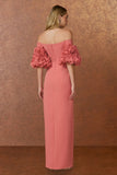 AGILITÀ - Vestido Longo Manga Flores Blush
