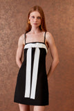 AGILITÀ - Vestido Curto Bicolor Preto/OFF White