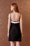 AGILITÀ - Vestido Curto Bicolor Preto/OFF White