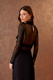AGILITÀ - Blusa Foulard Tule Preto