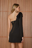 FABULOUS AGILITÀ - Vestido Curto Giane Laço Veludo Preto