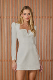 FABULOUS AGILITÀ - Vestido Curto Lara Manga Longa OFF White
