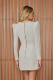 FABULOUS AGILITÀ - Vestido Curto Lara Manga Longa OFF White