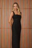 FABULOUS AGILITÀ - Vestido Midi Bruna Tweed Preto