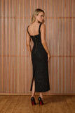 FABULOUS AGILITÀ - Vestido Midi Bruna Tweed Preto