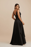 ANA VARGAS - Vestido Longo Laiz Preto