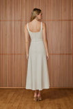 FABULOUS AGILITÀ - Vestido Mídi Lorena Flores Aplicadas OFF White