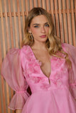 FABULOUS AGILITÀ - Vestido Curto Loren Flores Aplicadas Ballet
