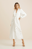ANA VARGAS - Vestido Mídi Clarisse OFF White