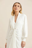 ANA VARGAS - Vestido Mídi Clarisse OFF White