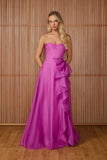 AGILITÀ - Vestido Longo Elisa Babado Cascata Violet