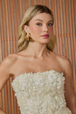AGILITÀ - Vestido Curto Aurora Flor 3D OFF White