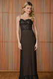 FABULOUS AGILITÀ - Vestido Longo Lizie Barra Renda Preto