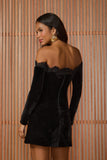 FABULOUS AGILITÀ - Vestido Curto Karlie Ombro a Ombro Preto