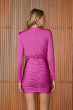 FABULOUS AGILITÀ - Vestido Curto Marion Babado Cascata Violet