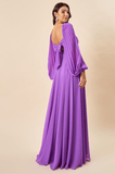 DOLPS - Vestido Longo Fernanda Roxo