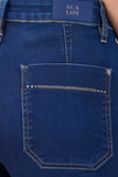 SCALON - Calça Jeans Corsario Estonado Azul
