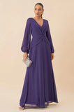 ANA VARGAS - Vestido Longo Jamille Roxo