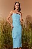 AGILITÀ - Vestido Midi Richelieu Sem Alça Íris