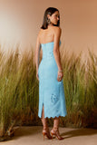 AGILITÀ - Vestido Midi Richelieu Sem Alça Íris
