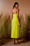 AGILITÀ - Vestido Midi Recorte Ziper Kiwi