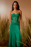 AGILITÀ - Vestido Longo Corselet Detalhe Eucalipto