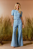 AGILITÀ - Calça Pantalona Íris Azul