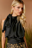 AGILITÀ - Blusa Frente Única Laço Preto