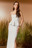 AGILITÀ - Vestido Midi Prism Basque OFF White
