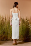 AGILITÀ - Vestido Midi Prism Basque OFF White