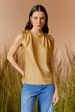 AGILITÀ - Blusa Detalhe Ombro Avelã