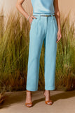 AGILITÀ - Calça Pregas Íris Azul