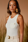 AGILITÀ - Blusa Bolso AG Strass OFF White