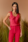 AGILITÀ - Blusa Cetim Amarração Roma Vermelho